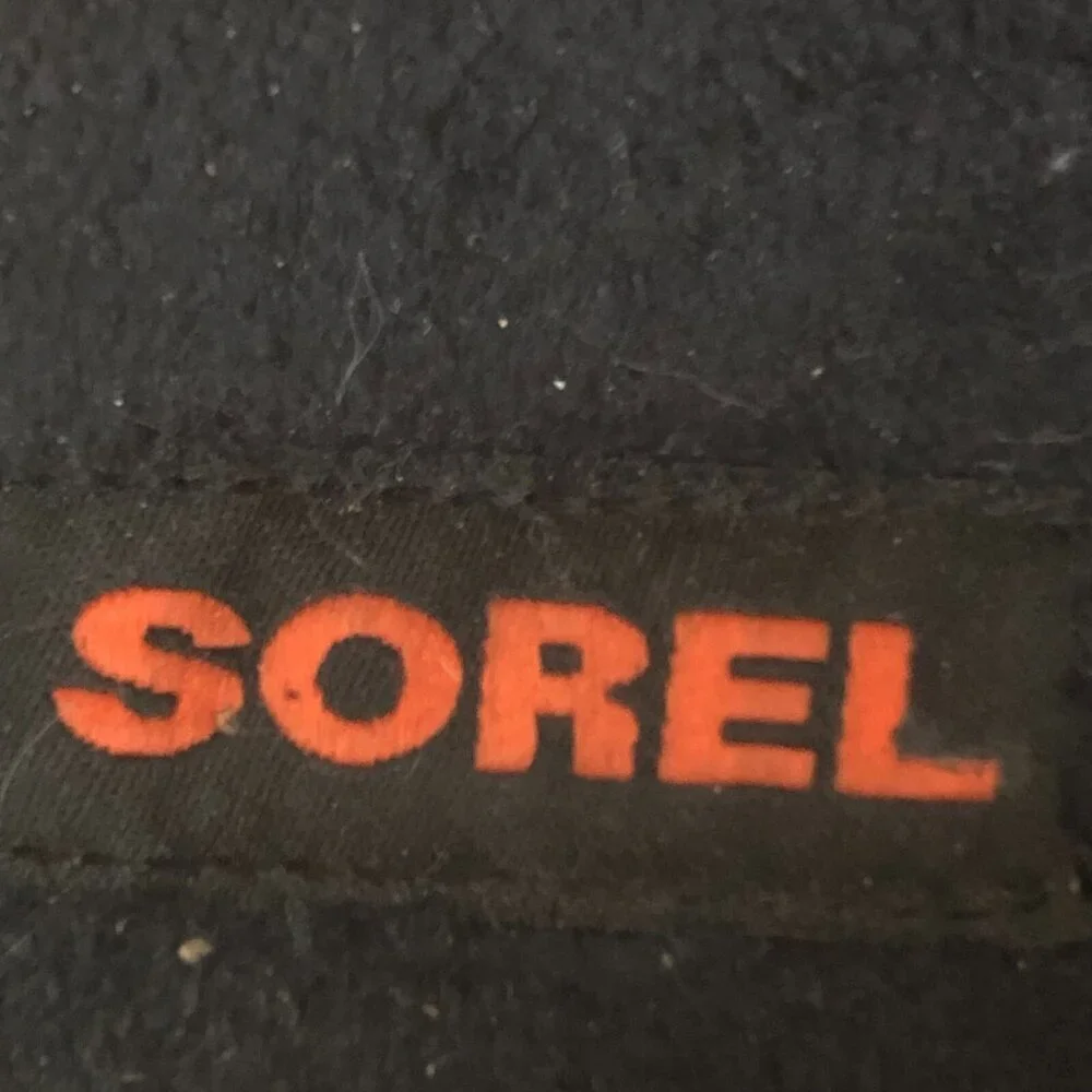 Sorel Lanner Ridge II Youth size 3 Slippers Black Slip-On Unisex Children Shoes